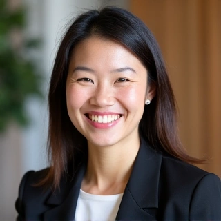 Portrait of a female CEO, with a professional and approachable demeanor.